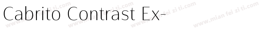 Cabrito Contrast Ex字体转换